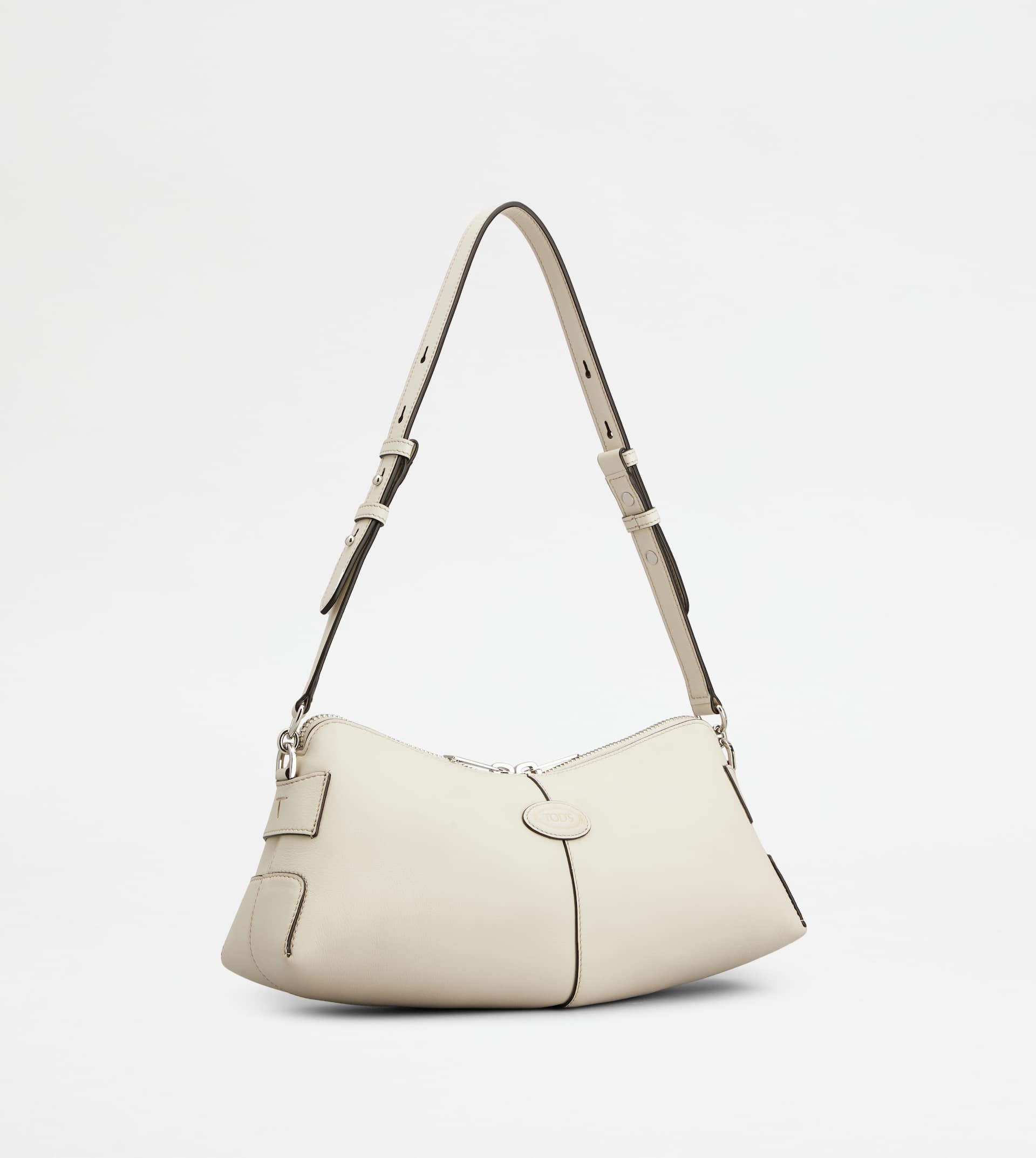 TOD'S DI BAG SWING SHOULDER BAG IN LEATHER MINI - WHITE - 3