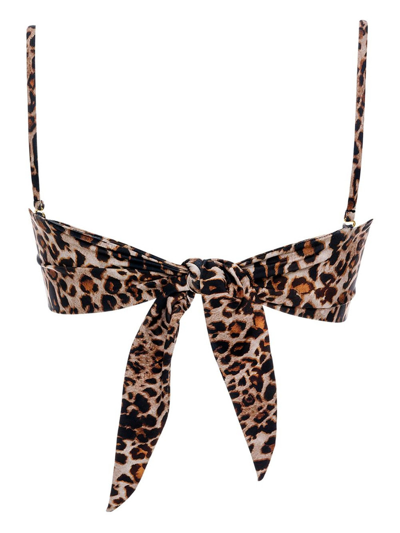 Agua by Agua Bendita patchwork knot-front bikini top outlook