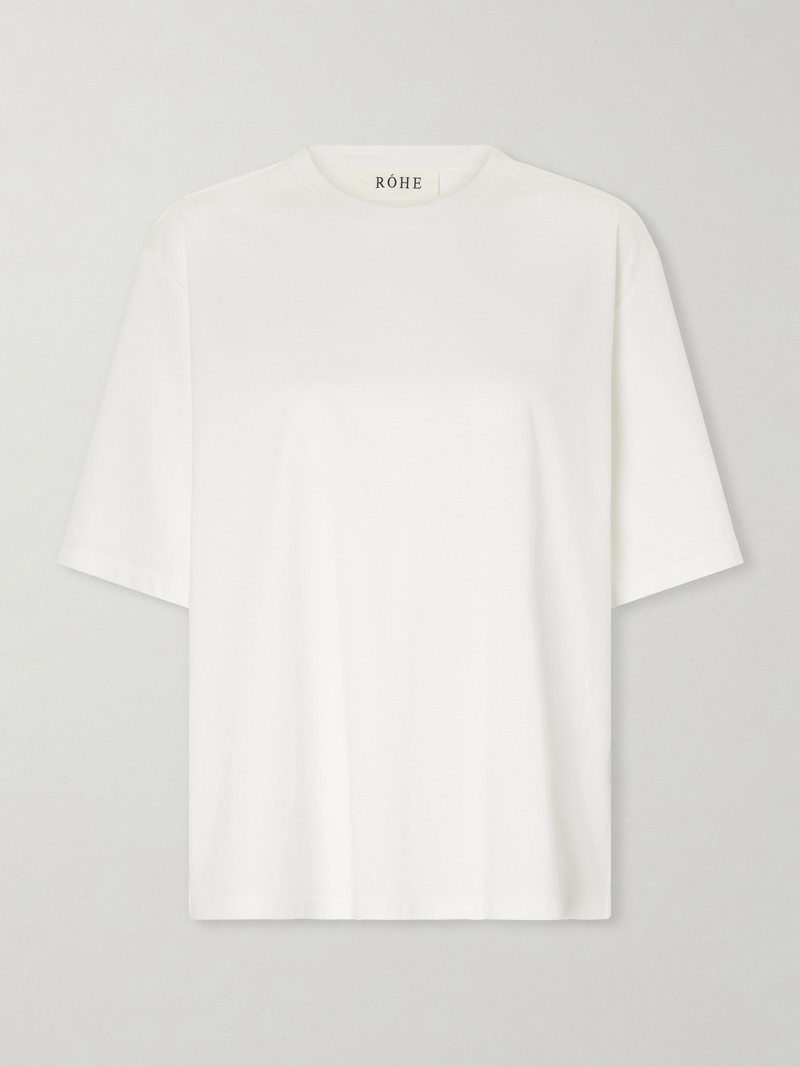 Oversized Cotton, Modal And Silk-blend T-shirt 1