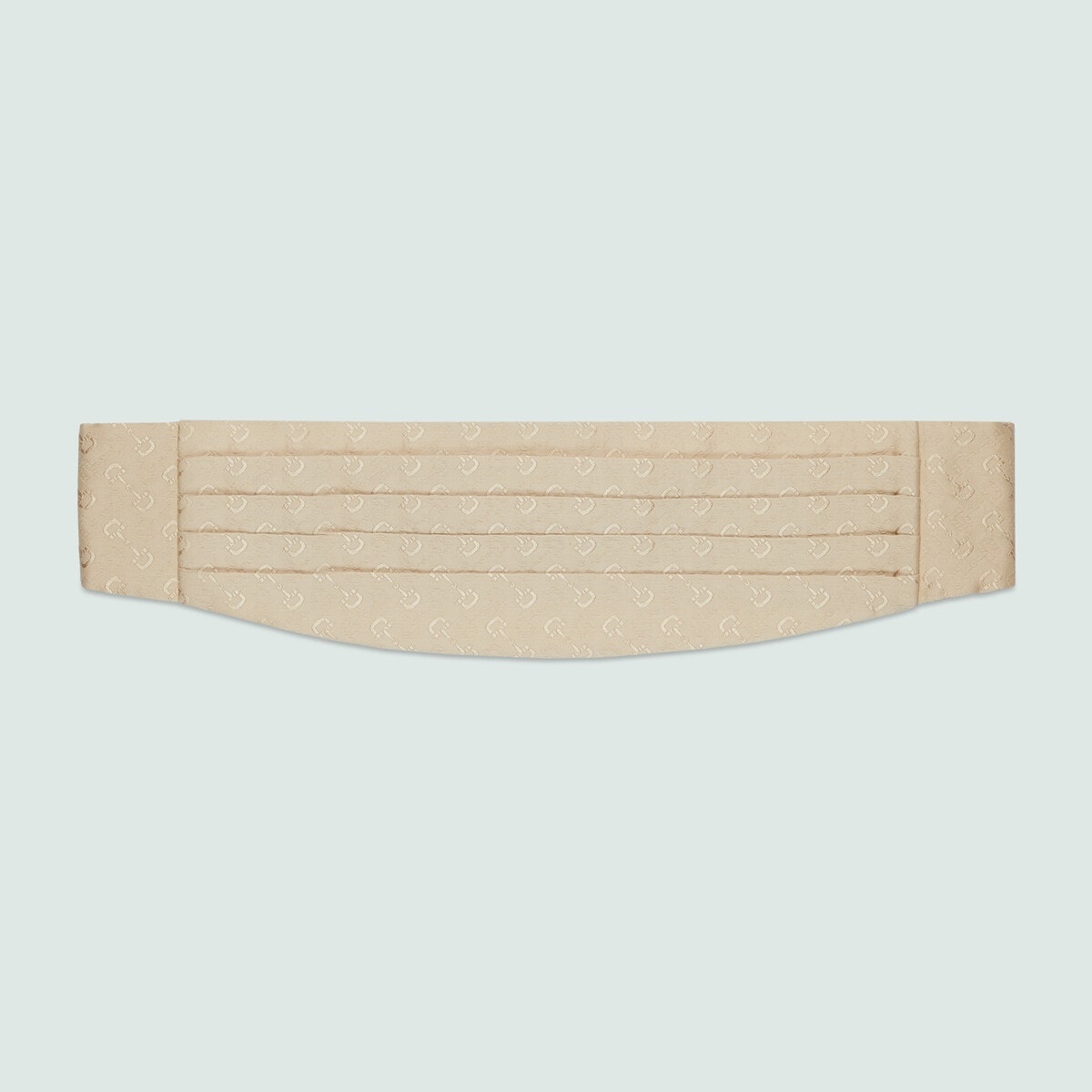 Wool silk Horsebit jacquard cummerbund - 1