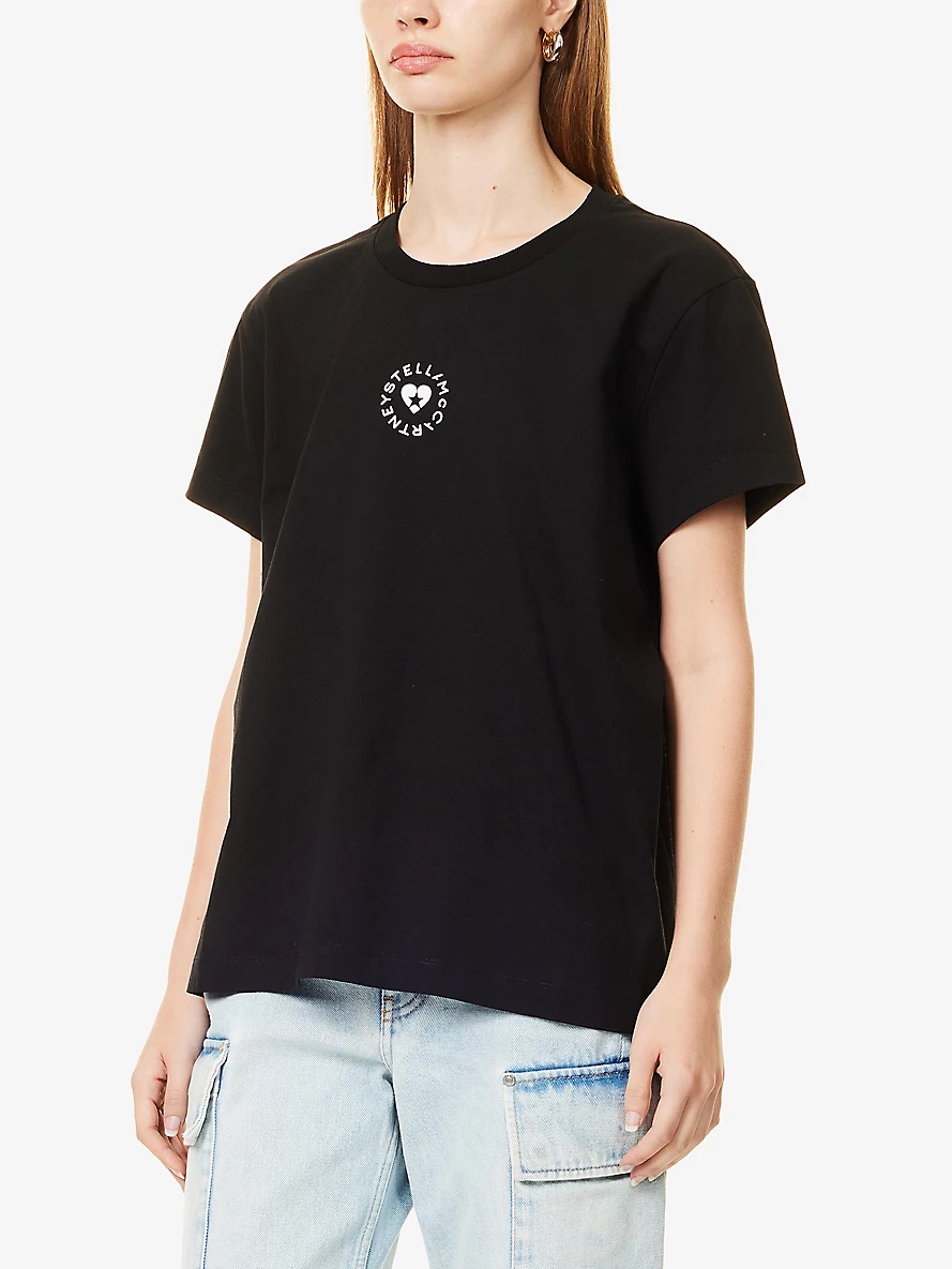 Heart boxy-fit cotton-jersey T-shirt - 3