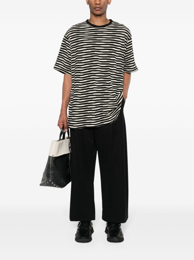 Yohji Yamamoto striped cotton T-shirt outlook