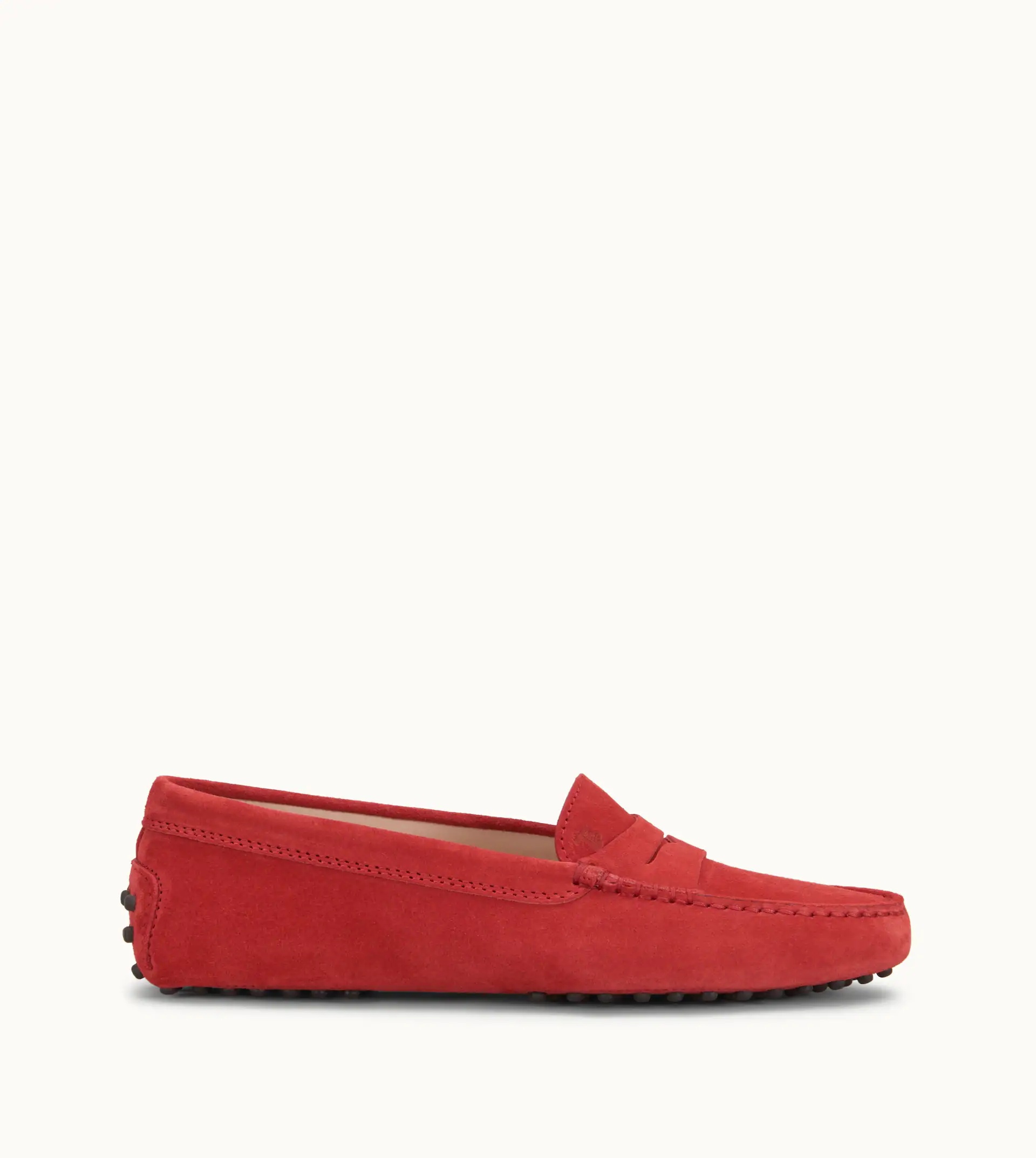 GOMMINO DRIVING SHOES IN SUEDE - RED - 1