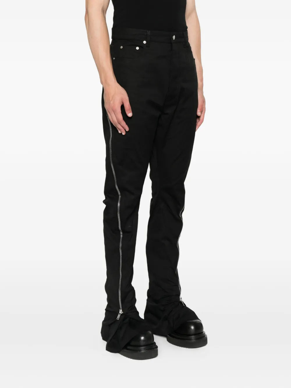 Flared Trousers With Zip - 3