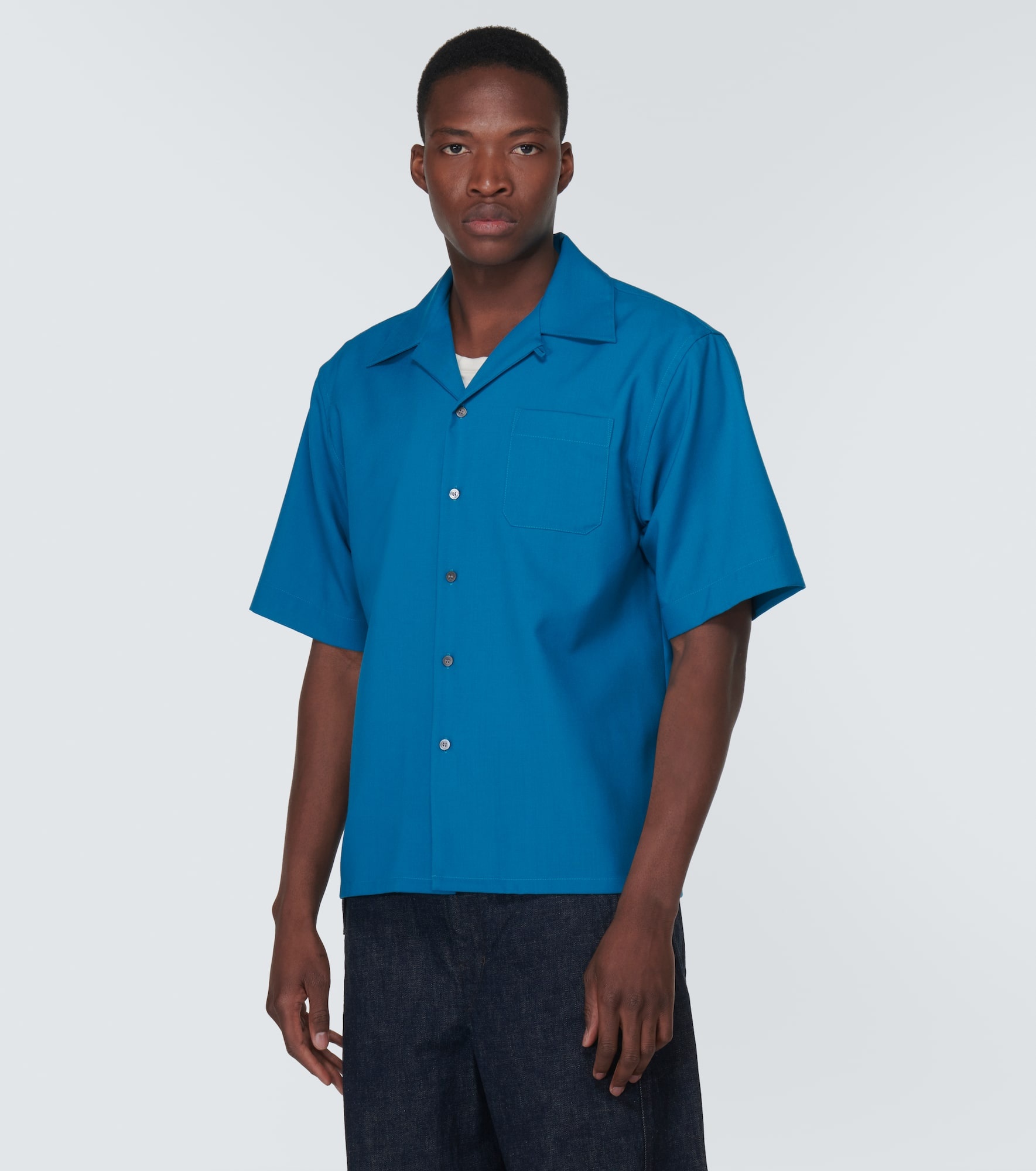 Virgin wool bowling shirt - 3