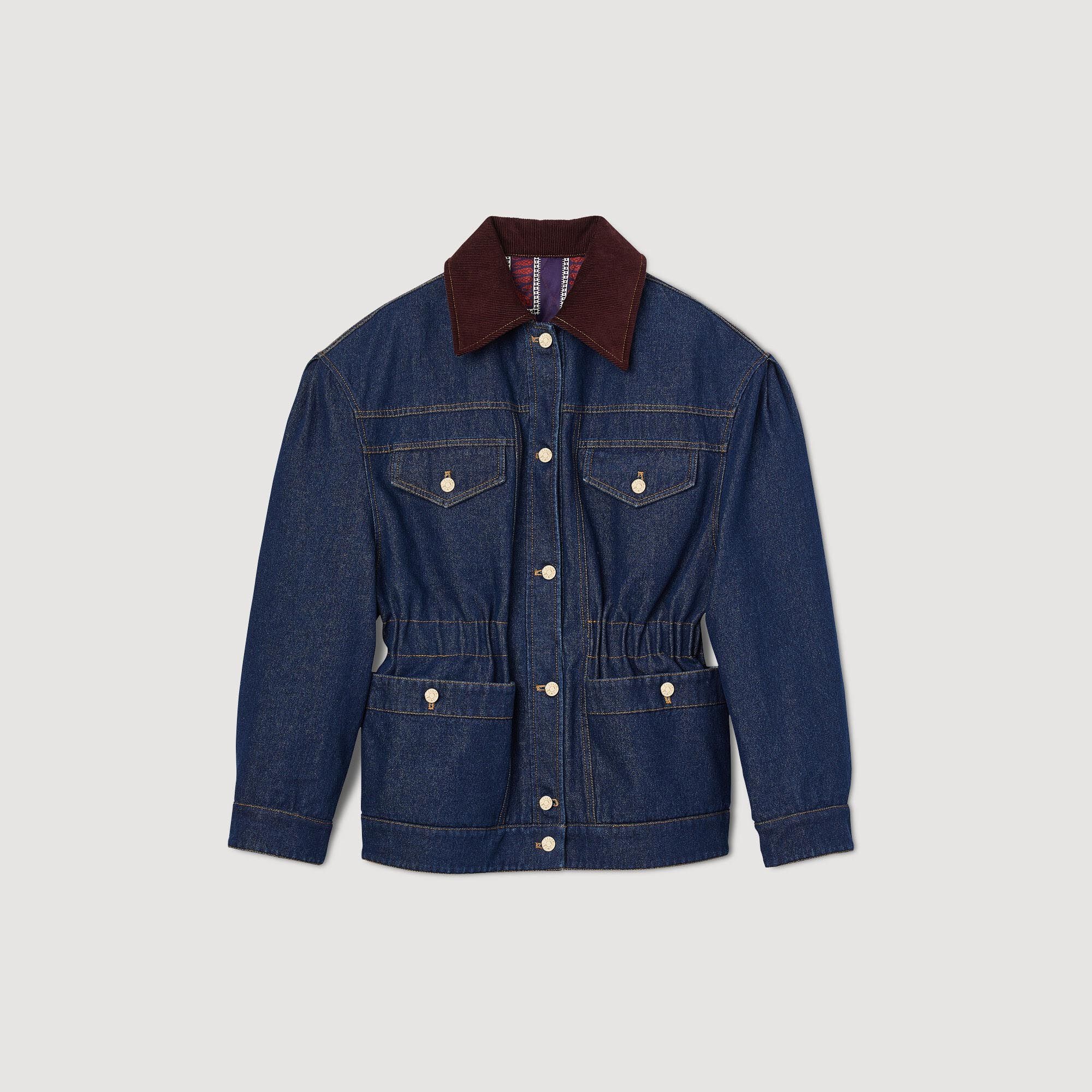 Sandro REVERSIBLE DENIM JACKET | REVERSIBLE