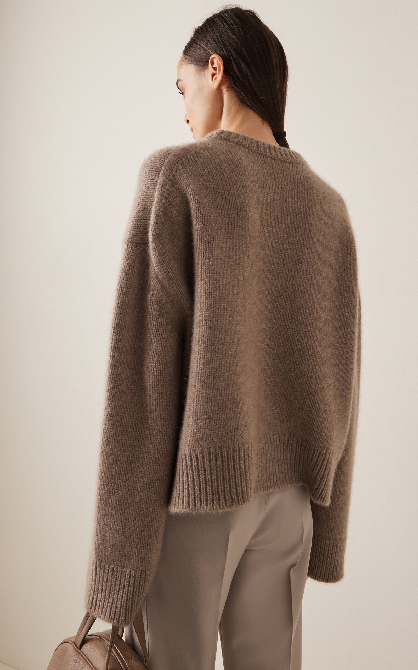 Dines Oversized Cashmere-Mohair Sweater neutral - 4