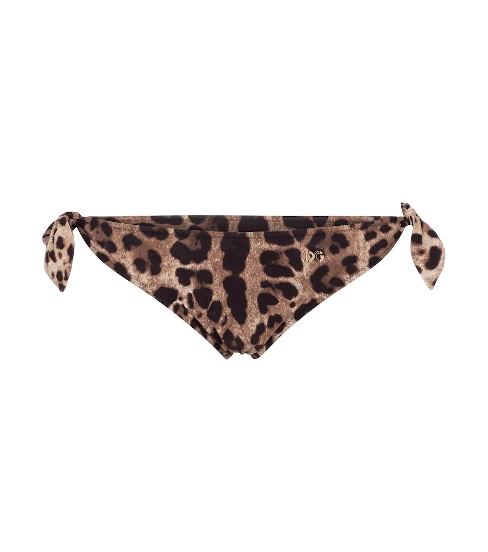 Leopard-print bikini bottoms - 1