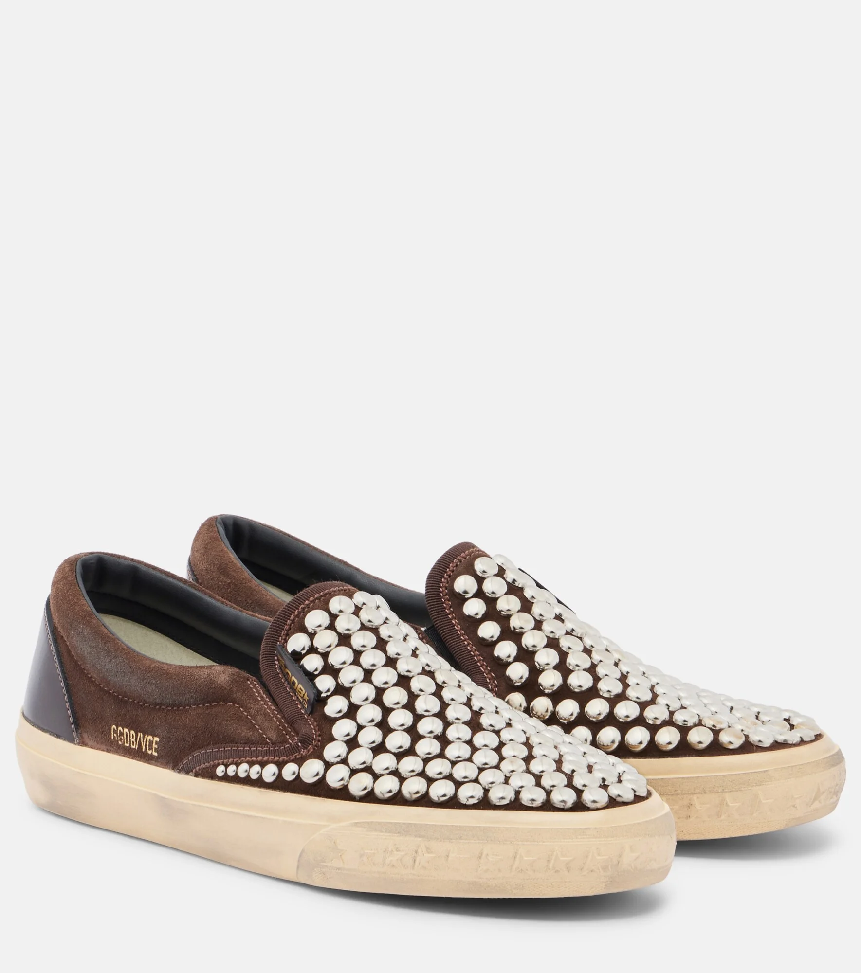 VCE studded suede slip-on sneakers - 1