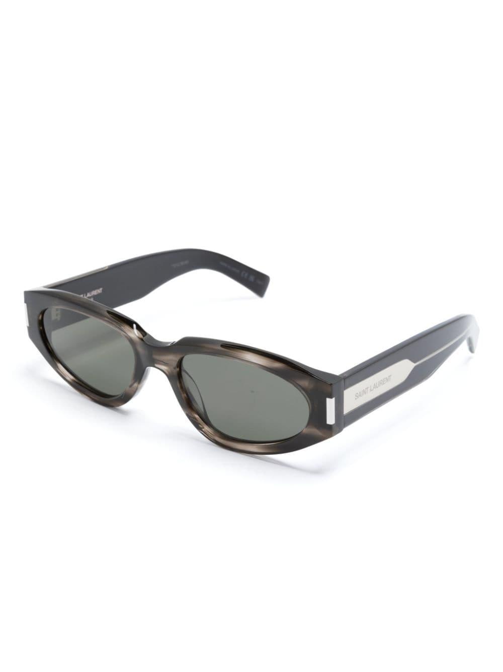 tortoiseshell-effect oval-frame sunglasses - 2