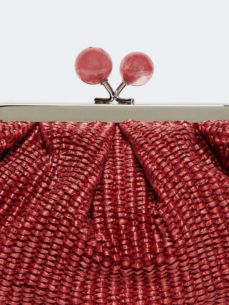 PALMAS Small raffia-effect Pasticcino Bag - ANTIQUE ROSE 4