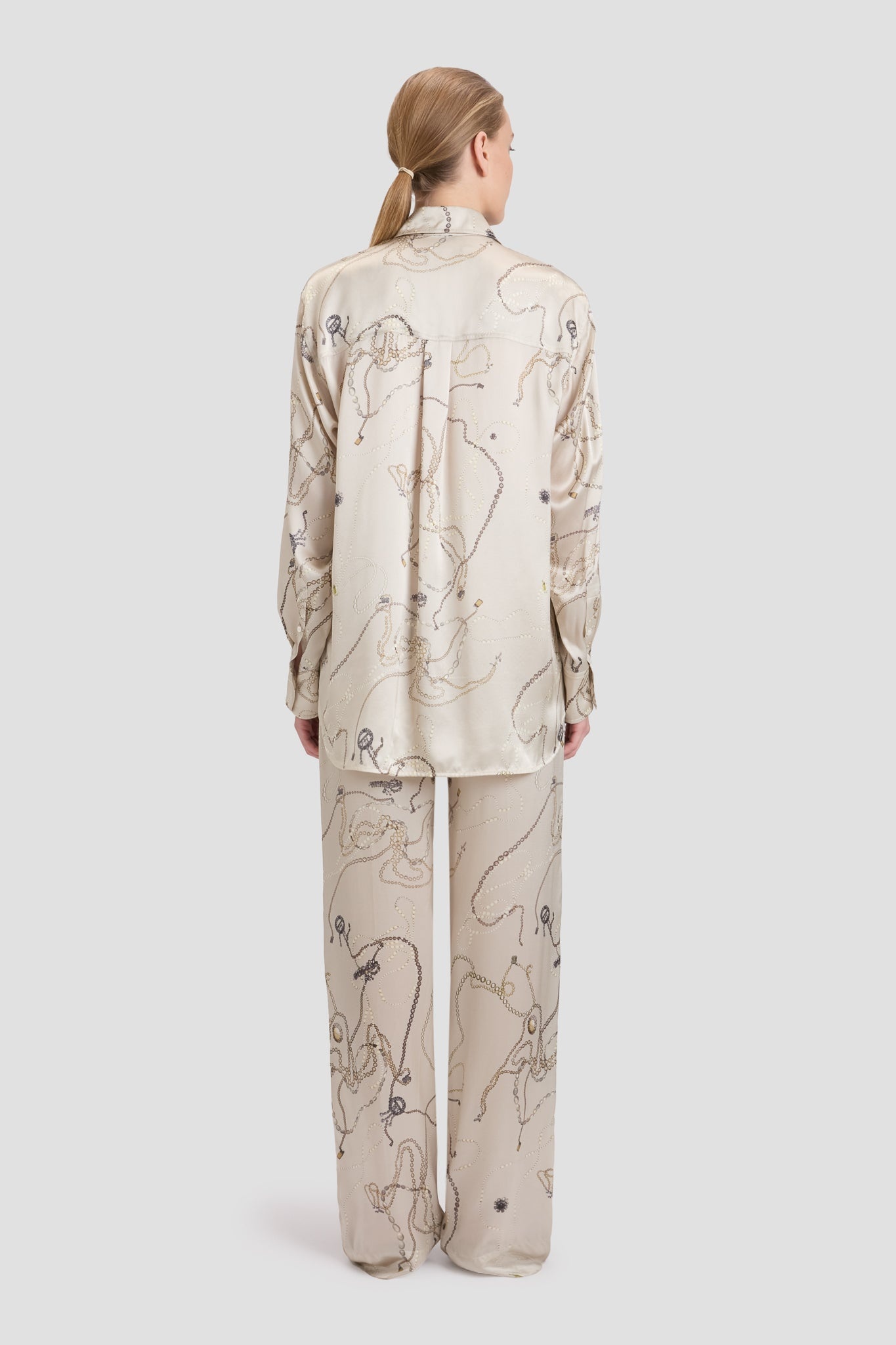Pyjama Shirt In Pumice Jewellery Print - 5