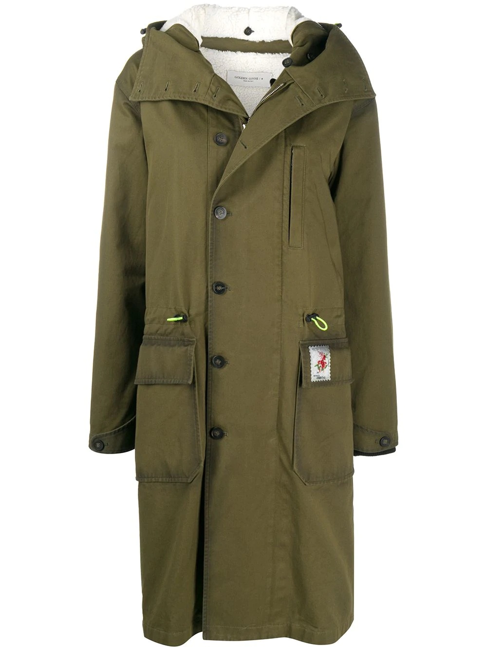 button-up parka jacket - 1