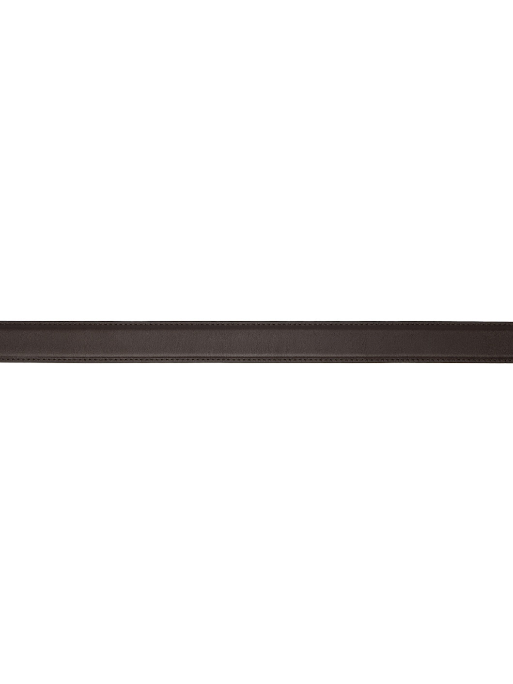 Brown Narrow Stitch Trimmed Formal Belt - 2
