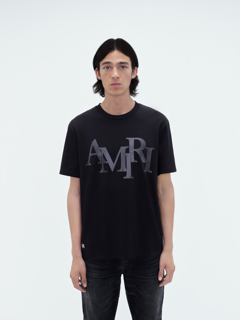 AMIRI AMIRI STAGGERED LOGO TEE outlook