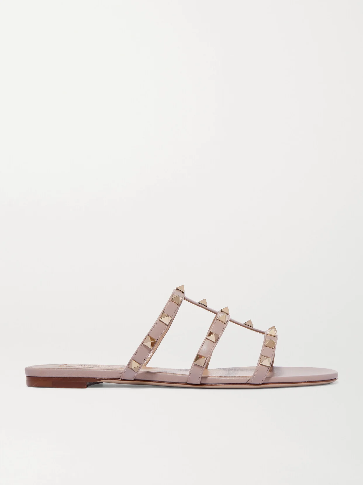 Rockstud Leather Sandals - 1