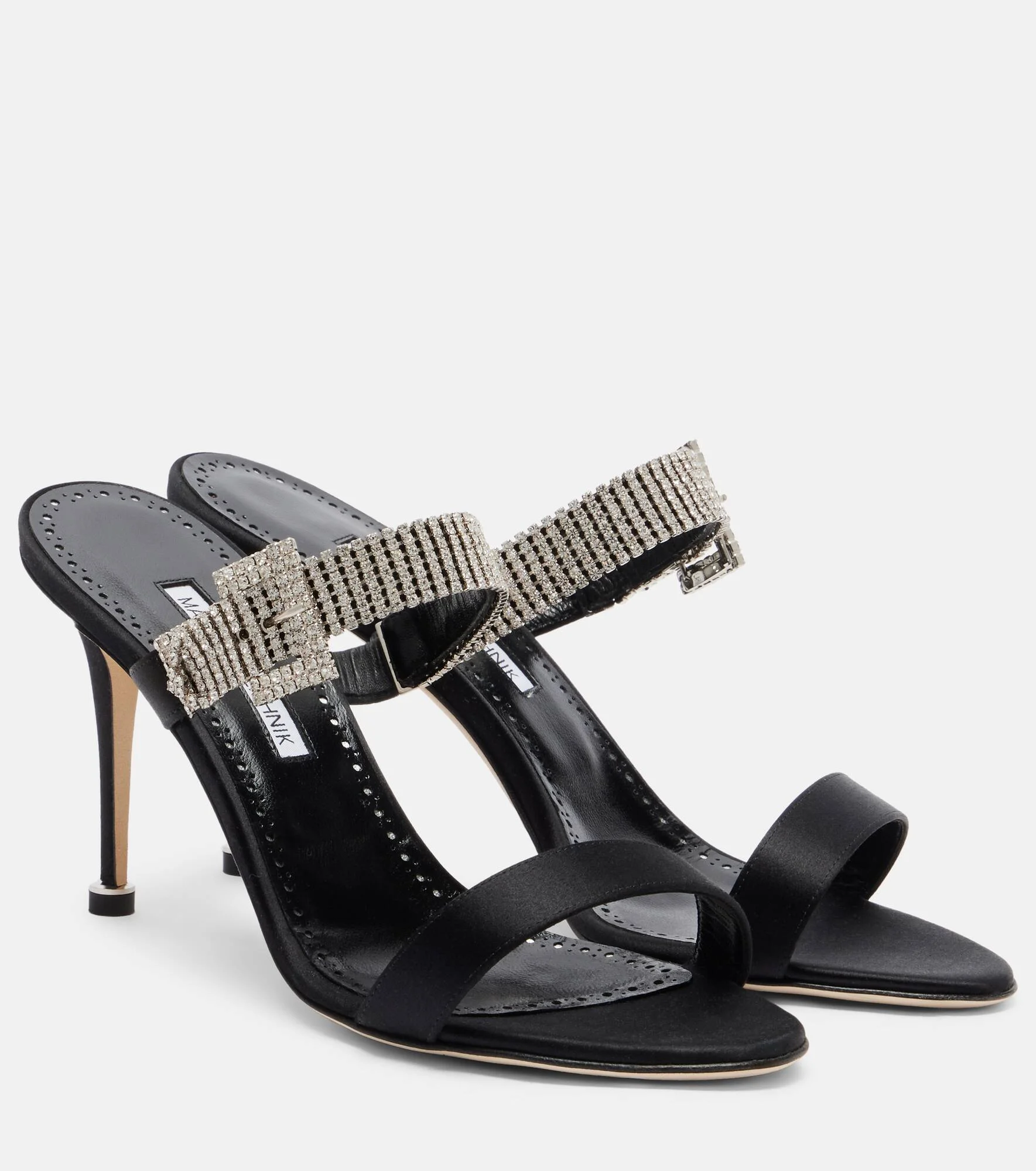 Fibolta 90 embellished satin mules - 1