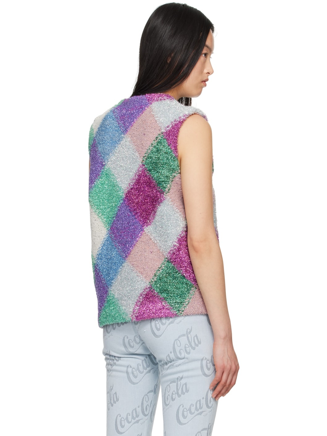 Multicolor Argyle Vest - 3