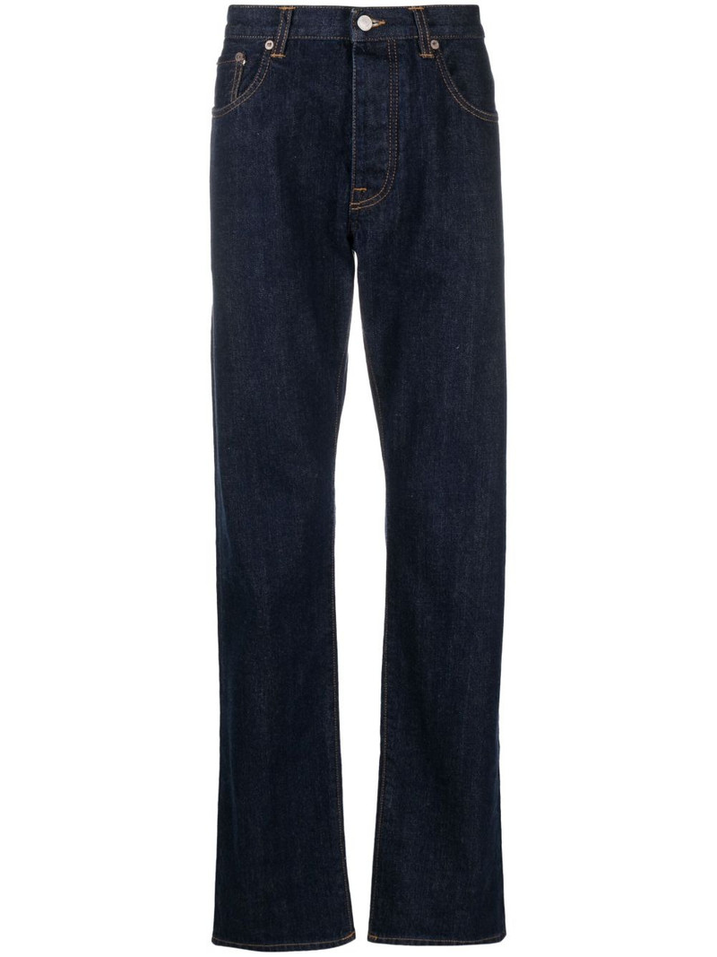 mid-rise straight-leg jeans 1