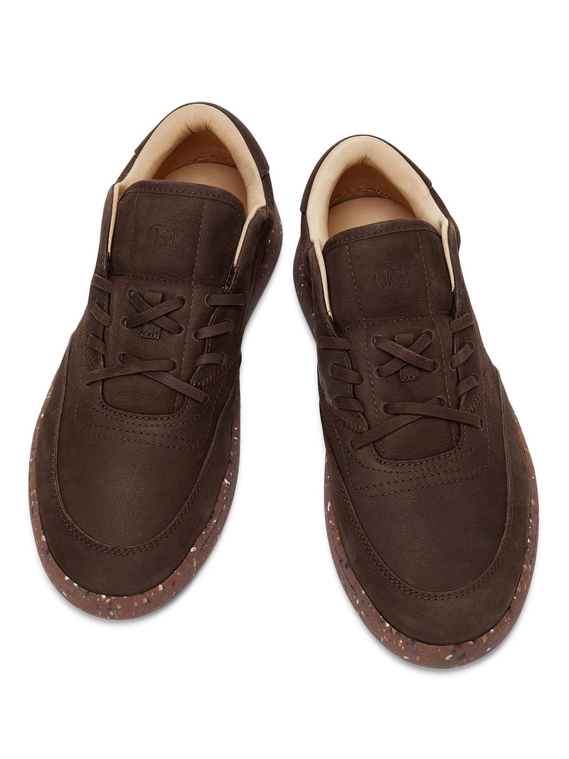 Women's Ohio Low-Top Leather Sneakers - Dark Chocolate 4