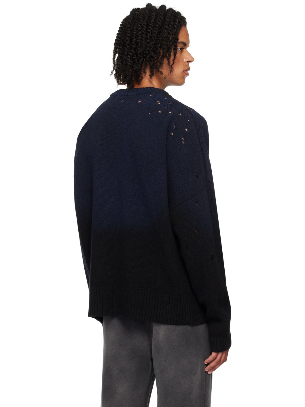 Black & Blue Lazer Selfie Sweater - 3