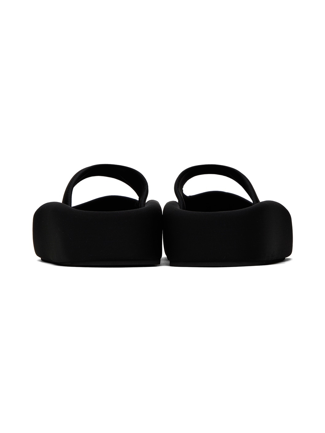 Black Platform Slides - 2
