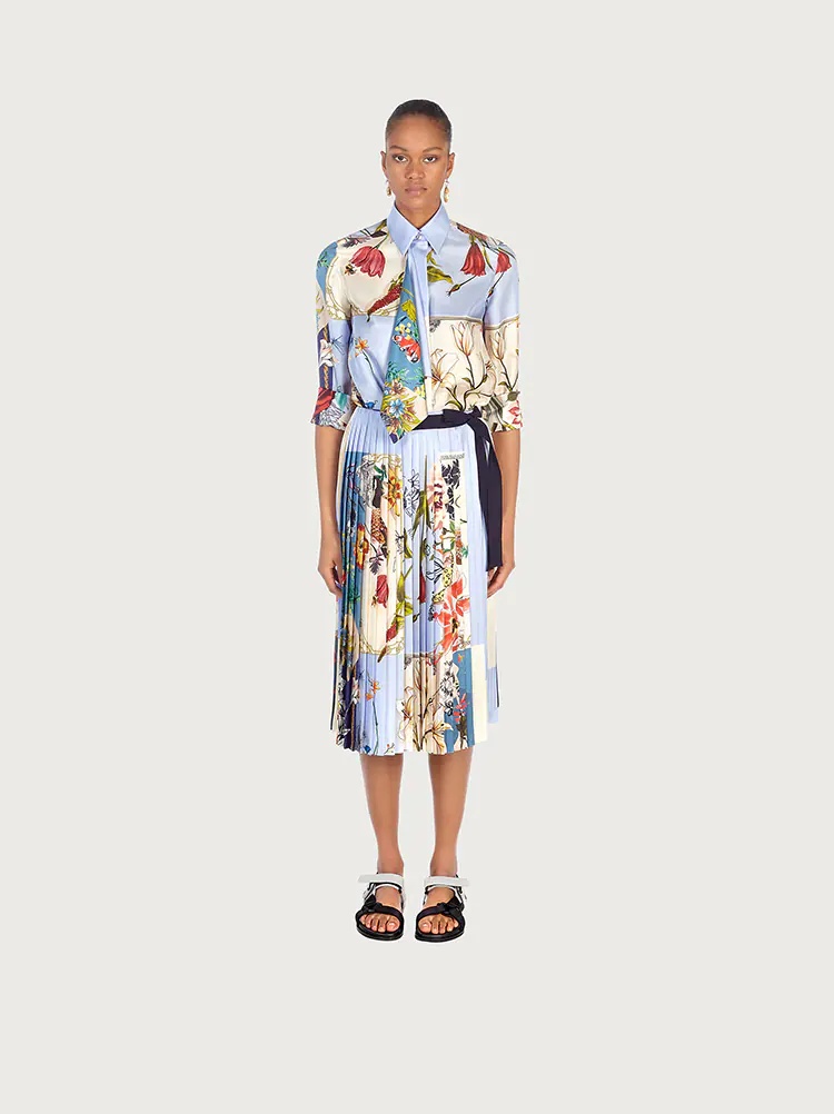 SILK SHIRT WITH JABOT - 3