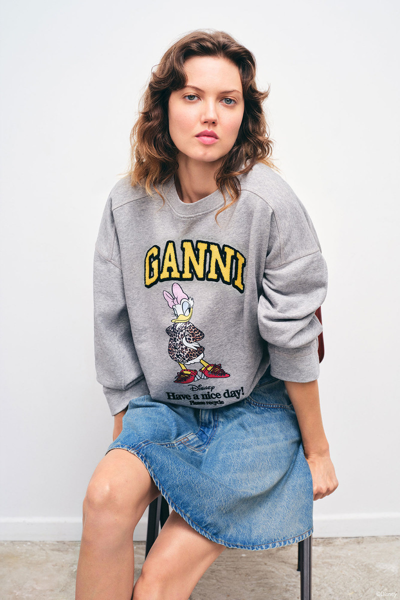 GANNI DAISY DUCK GREY SWEATSHIRT outlook