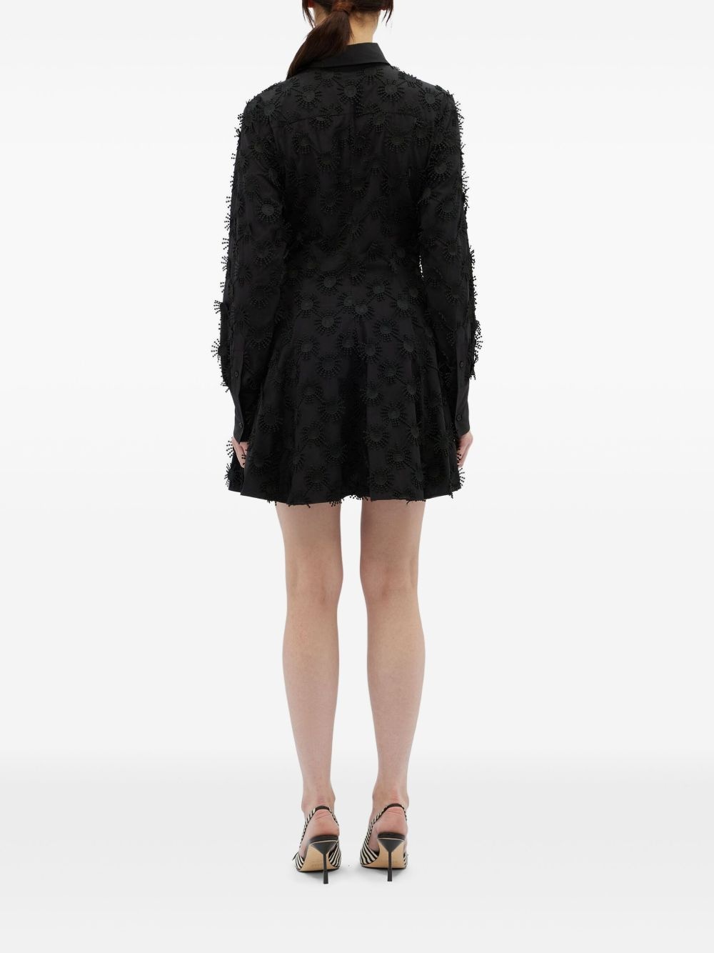 tied-waist shirt dress - 4