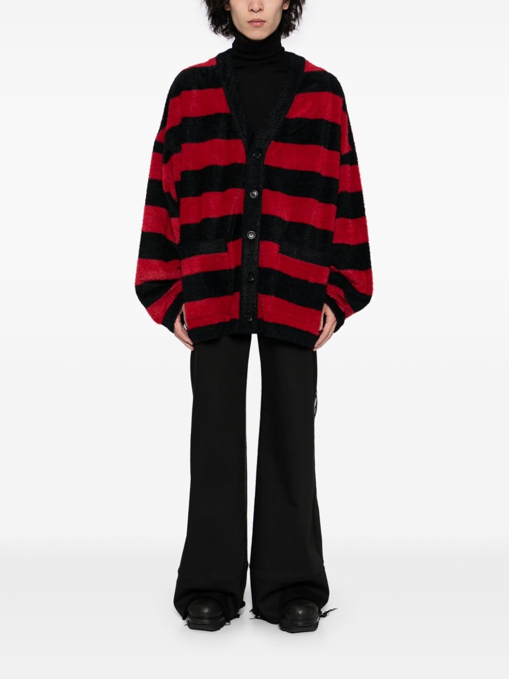 logo-patch cardigan - 2