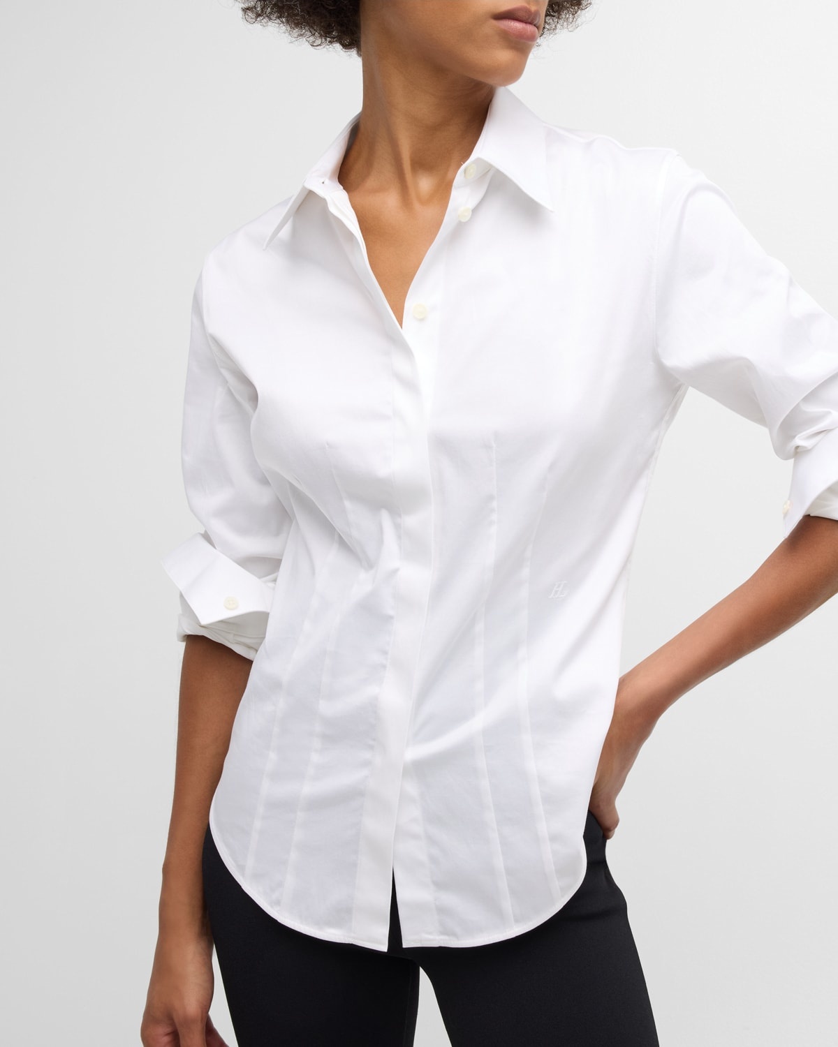 Fitted Button-Front Shirt - 6
