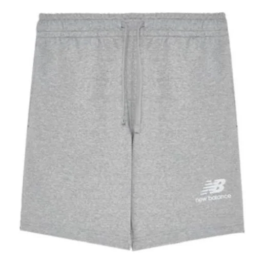 New Balance Essentials Stacked Logo French Terry Shorts 'Athletic Grey' MS31540-AG - 1