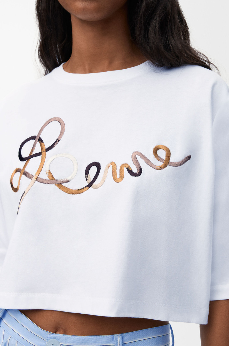 Cropped fit T-shirt in cotton 5