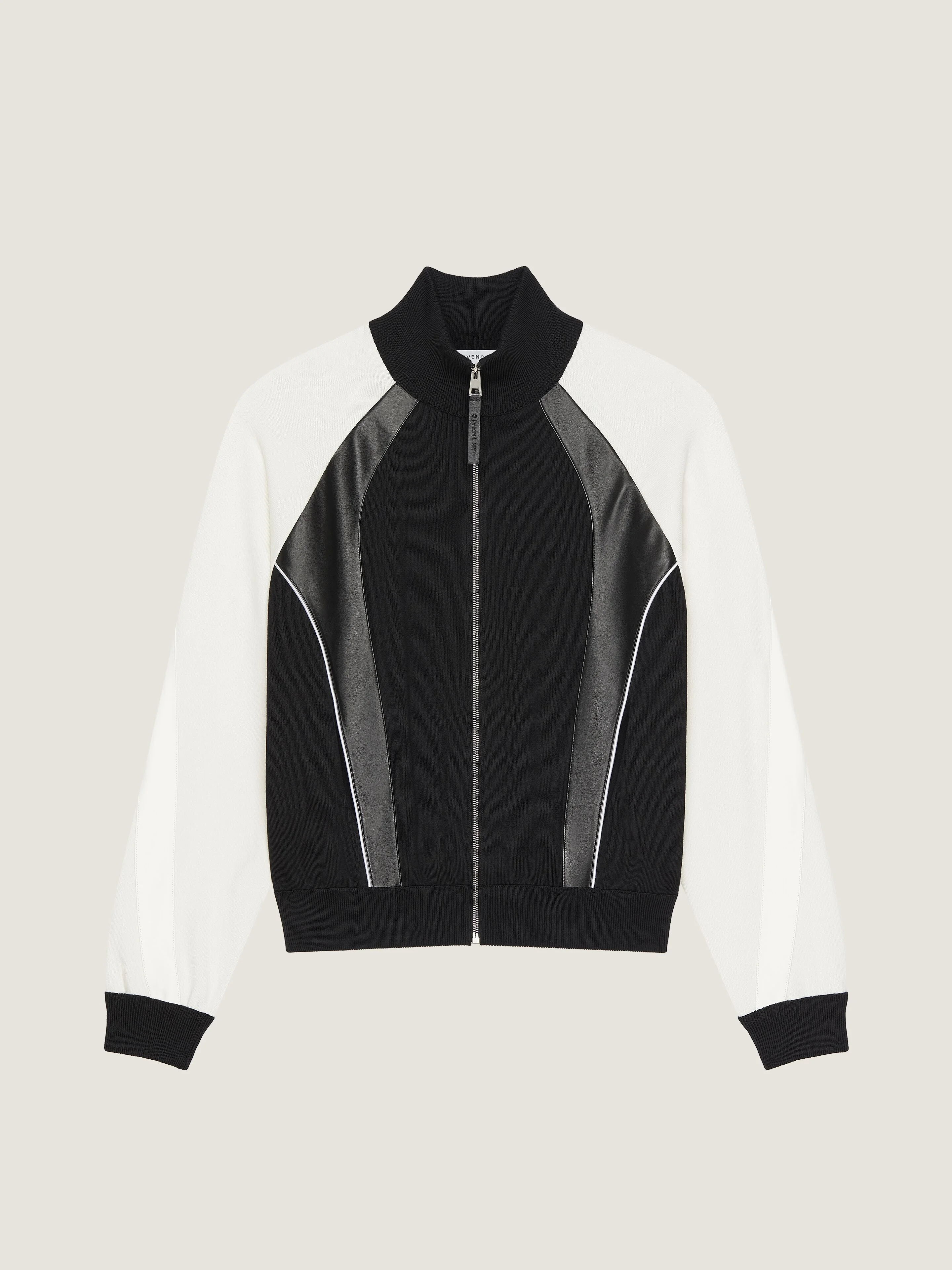 BI-MATERIAL BLOUSON WITH GIVENCHY PARIS EMBROIDERY - 1
