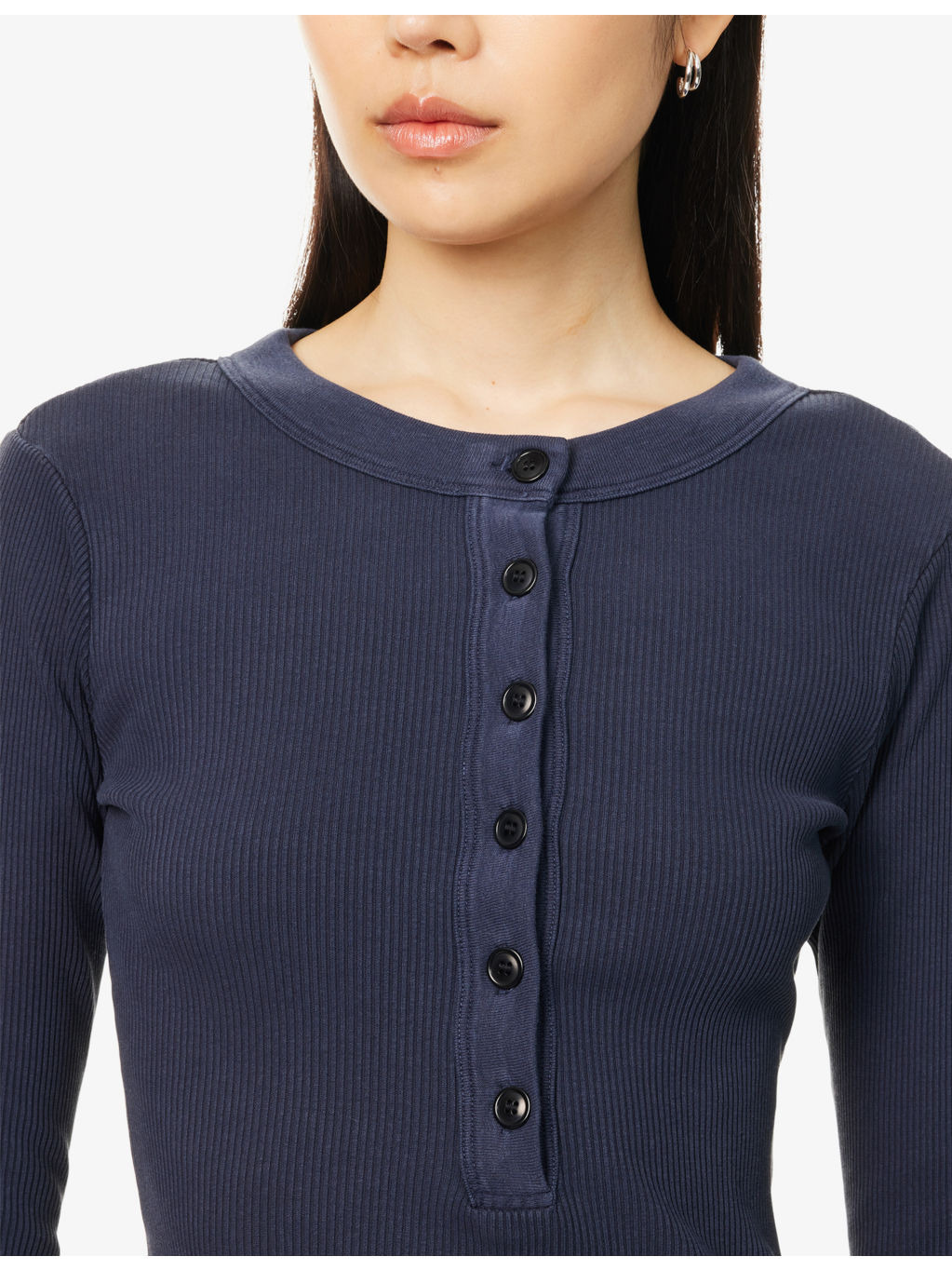 Varra Henley Long-Sleeve Cotton-Jersey Top - 5