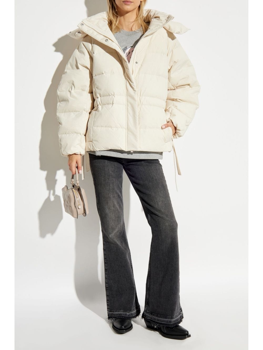 embossed logo puffer jacket - 2