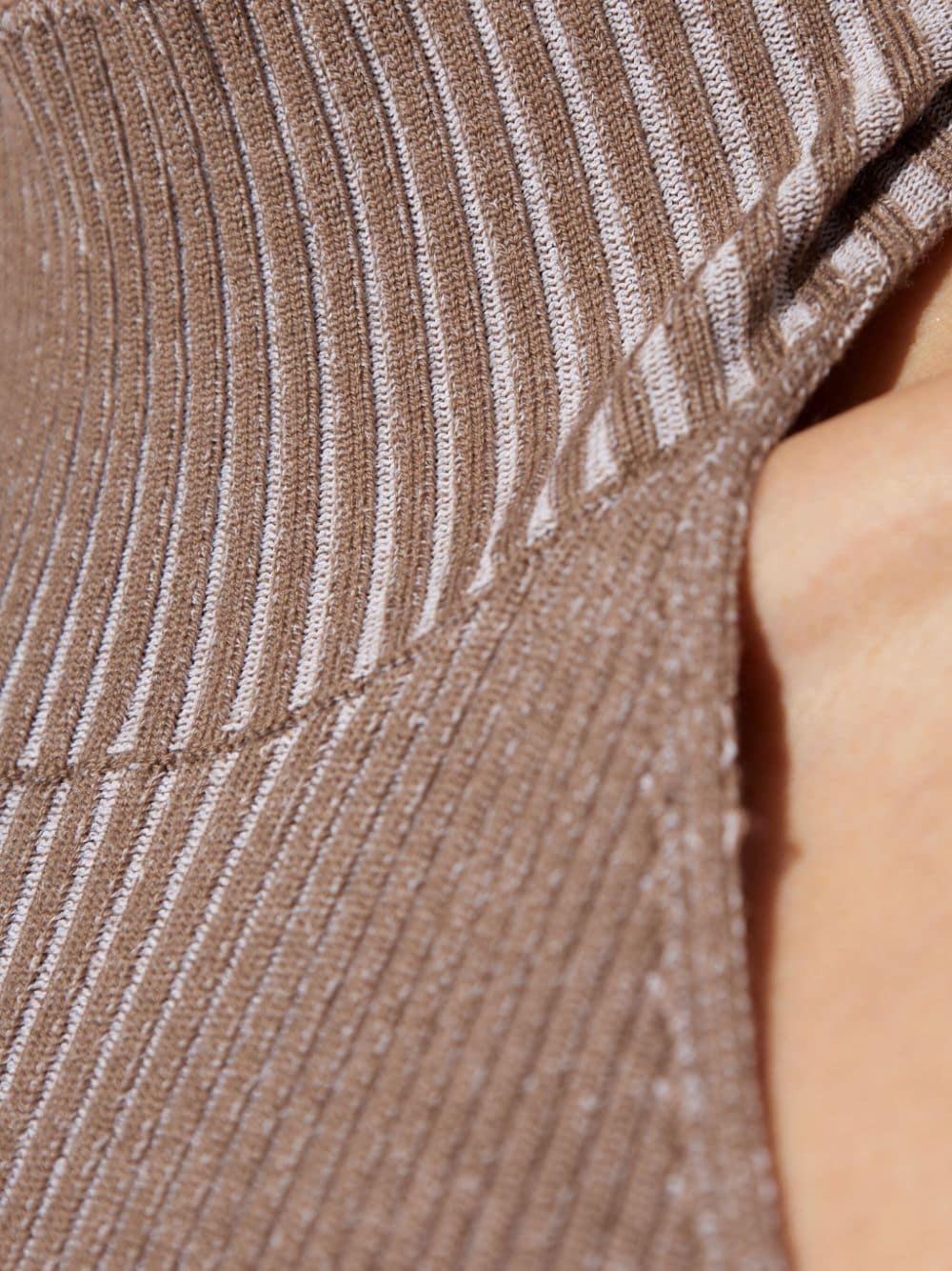 rib-knit wool halterneck top - 5