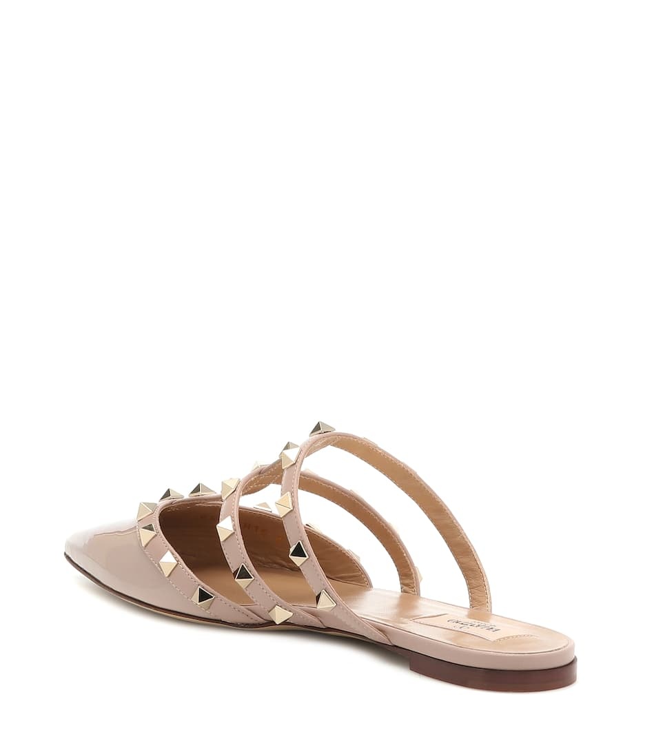 サンダル・ミュール VALENTINO GARAVANI Caramel Leather Slippers Valentino Garavani Caramel Leather Slippers (VALENTINO