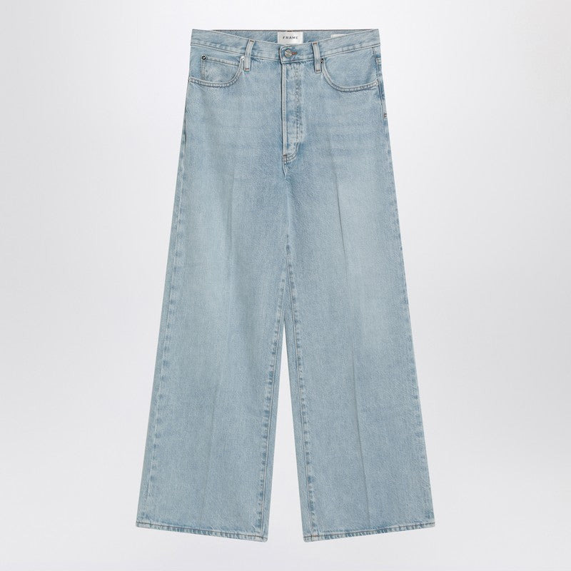 LOW BAGGY WIDE LEG JEANS IN ORGANIC DENIM - 1