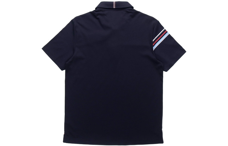 FILA FILA Contrast Colors StripesSport Casual Short Sleeve poloShirt Men s Blue F11M121114F-NV outlook