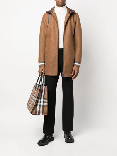 Herno hooded virgin wool coat outlook