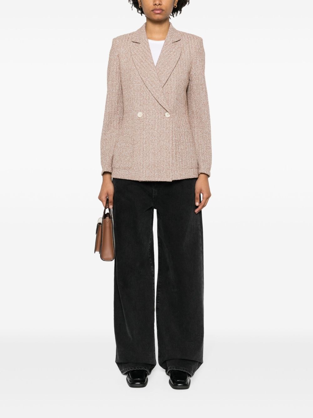 double-breasted button blazer - 2