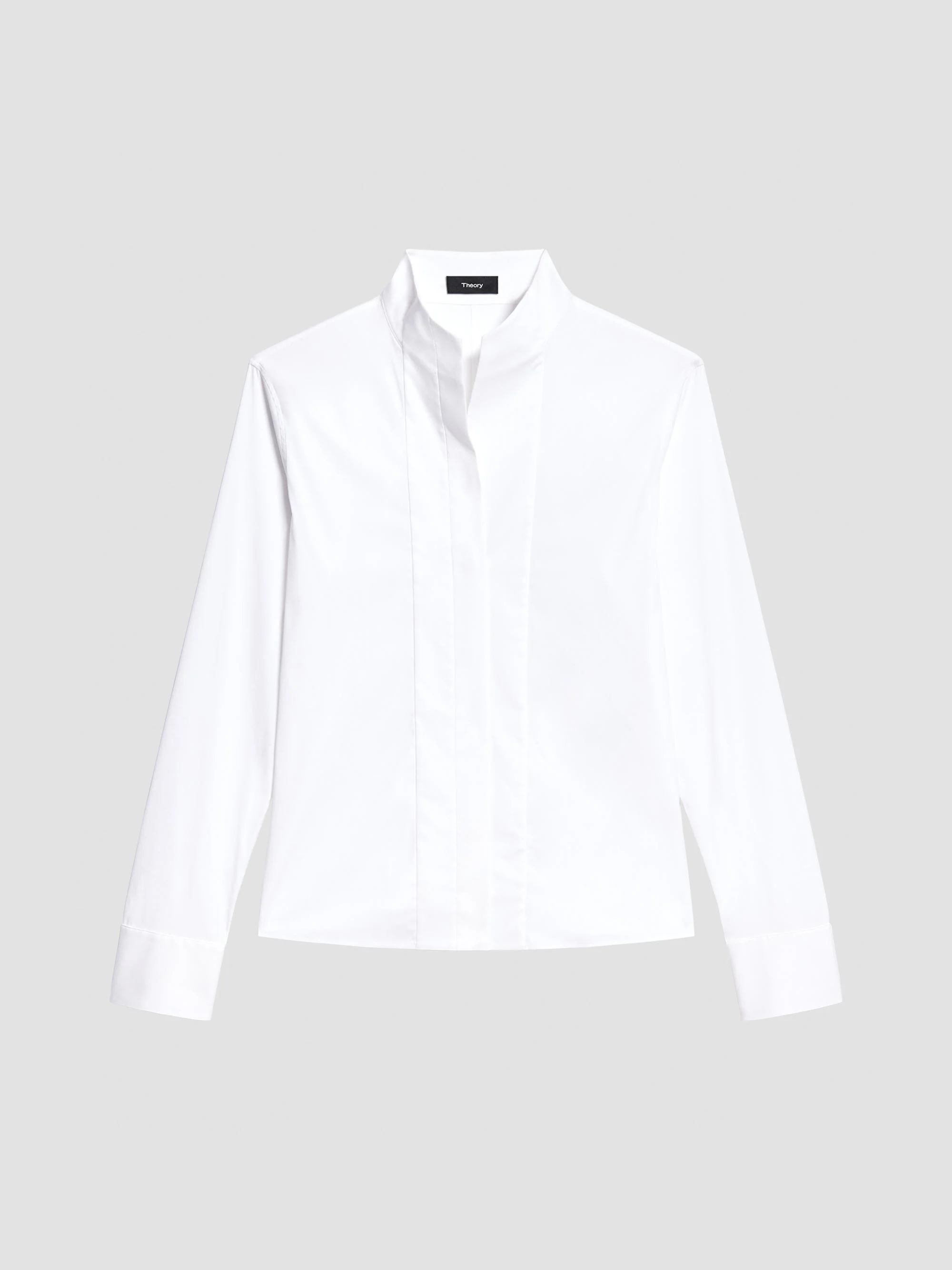 Women's Tailored Cotton-Blend Shirt - White - 1