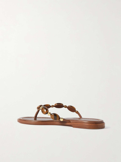 Gianvito Rossi Shanti embellished leather thong sandals outlook