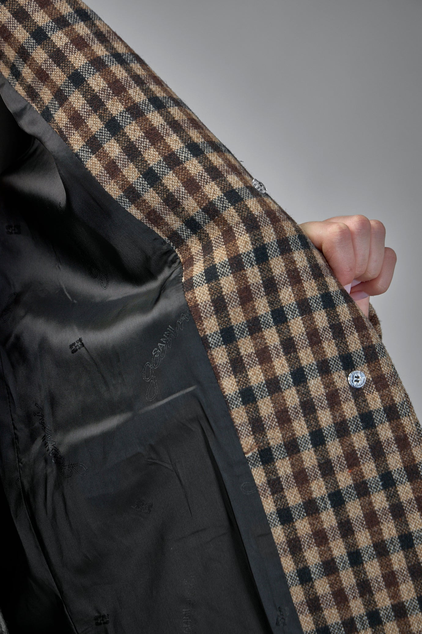 Check Wool Mix Oversized Blazer - 5