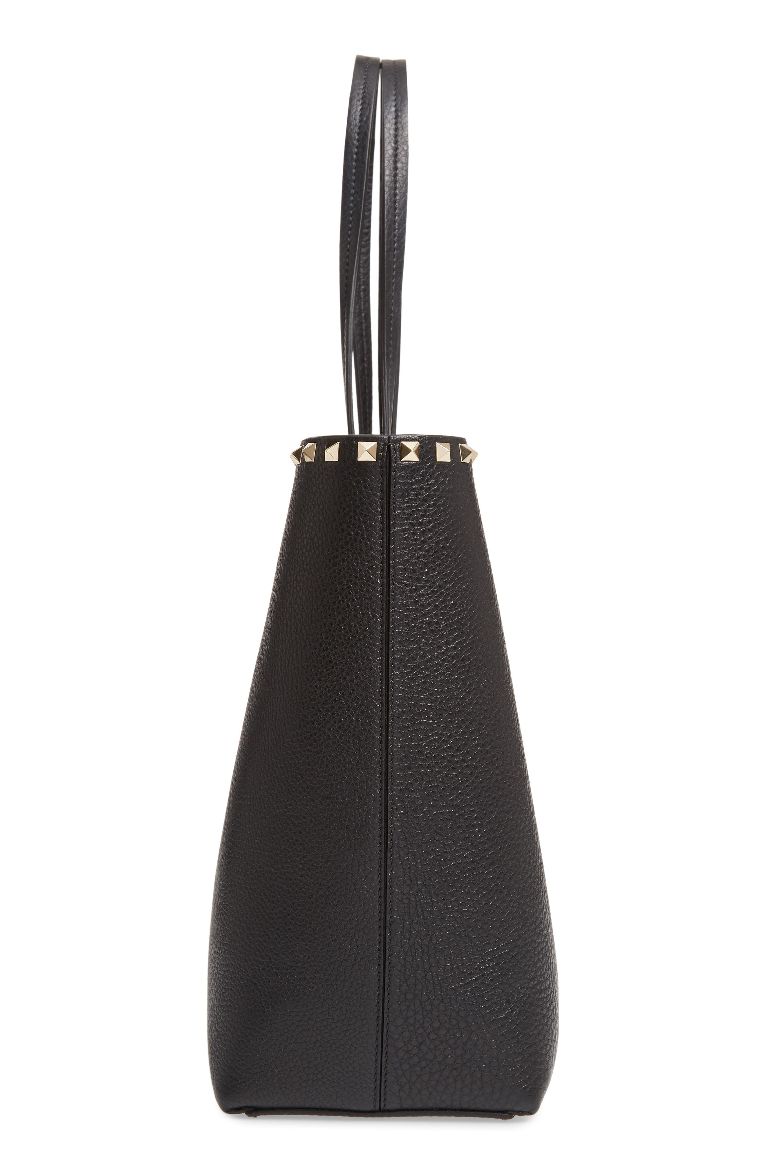 Valentino Garavani Rockstud Leather Tote in Black Rockstud at Nordstrom - 5