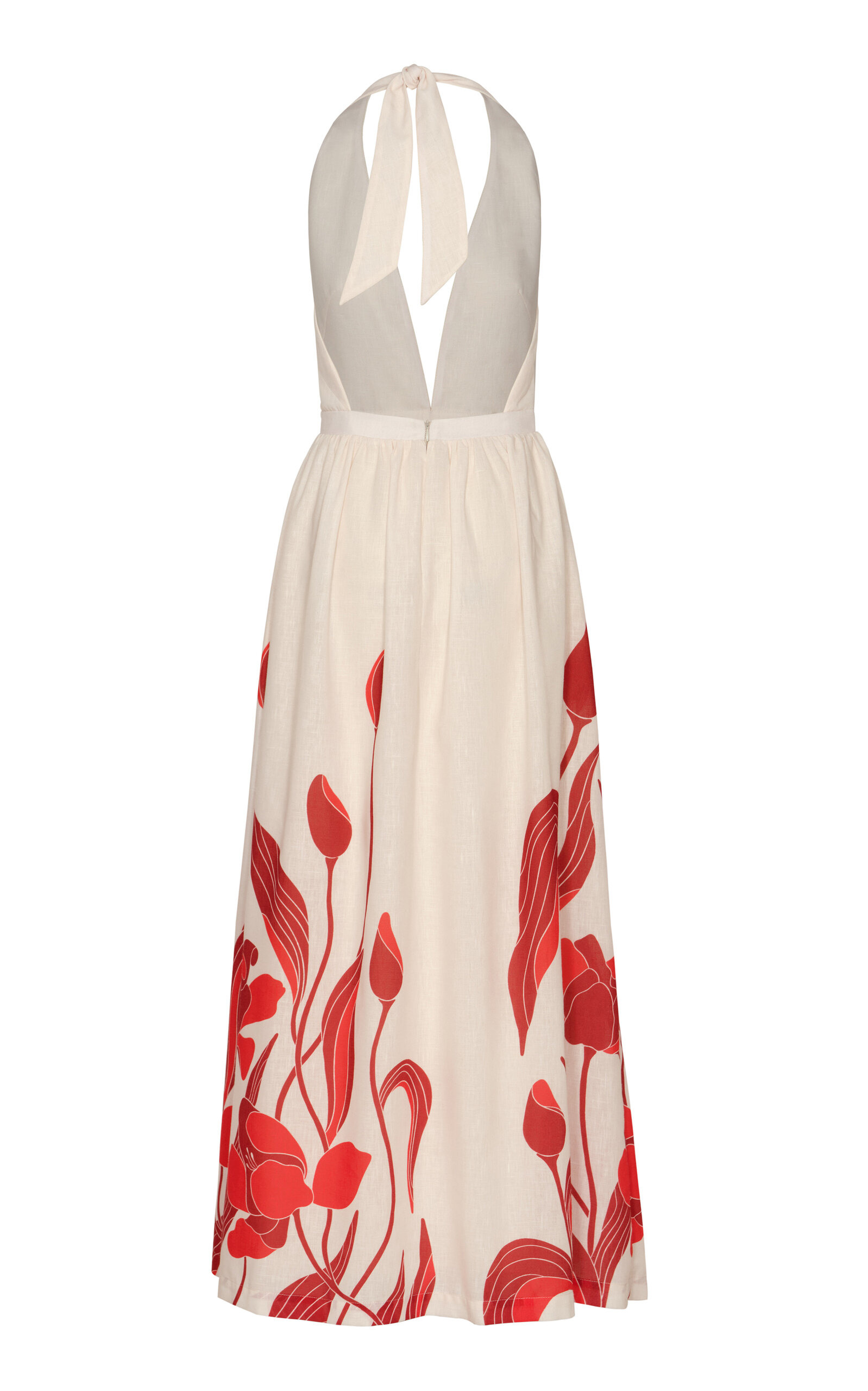 Mi Esplendor Linen Gown red - 5