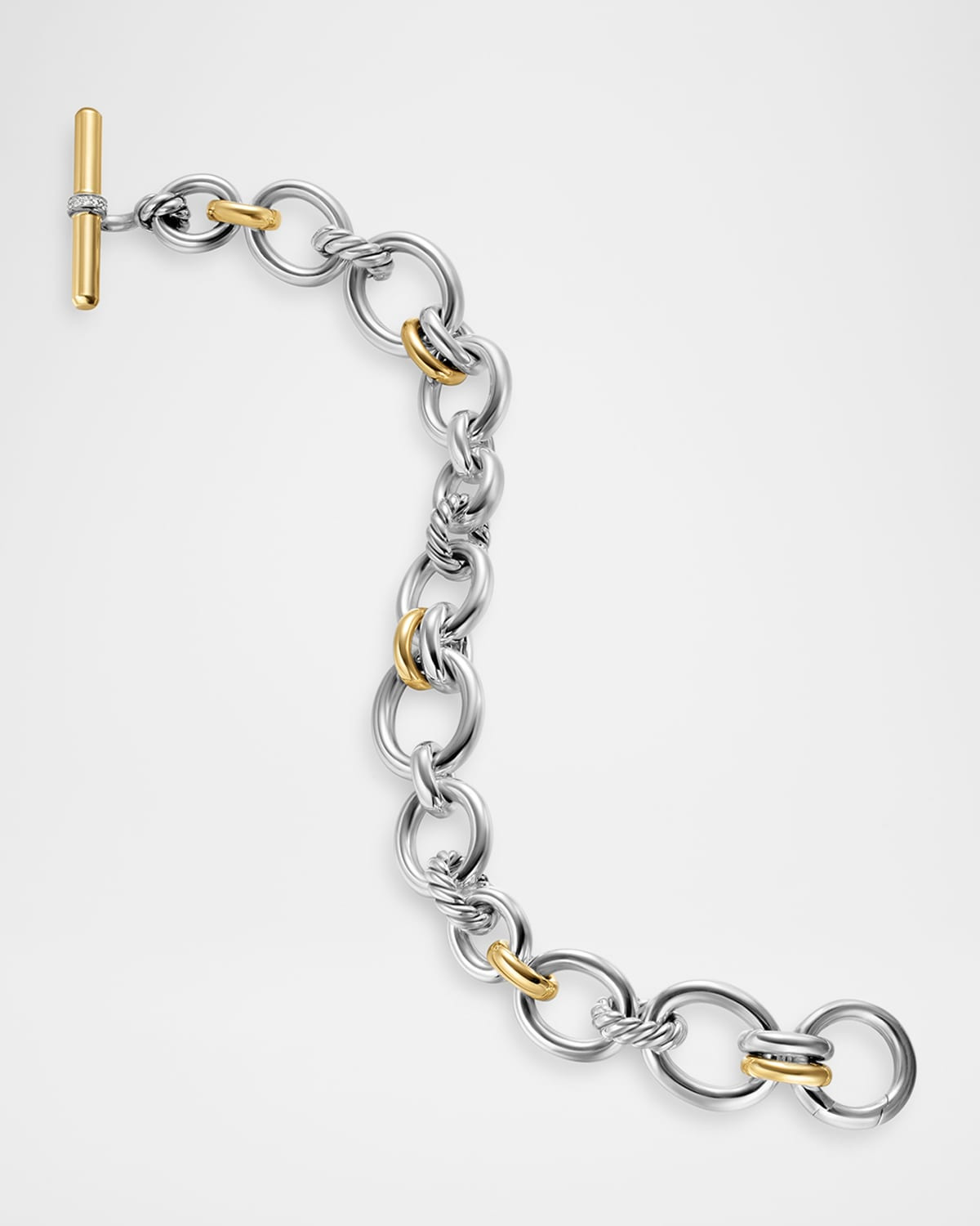 Mercer Chain Bracelet with Diamonds in Silver and 18K Gold - 4