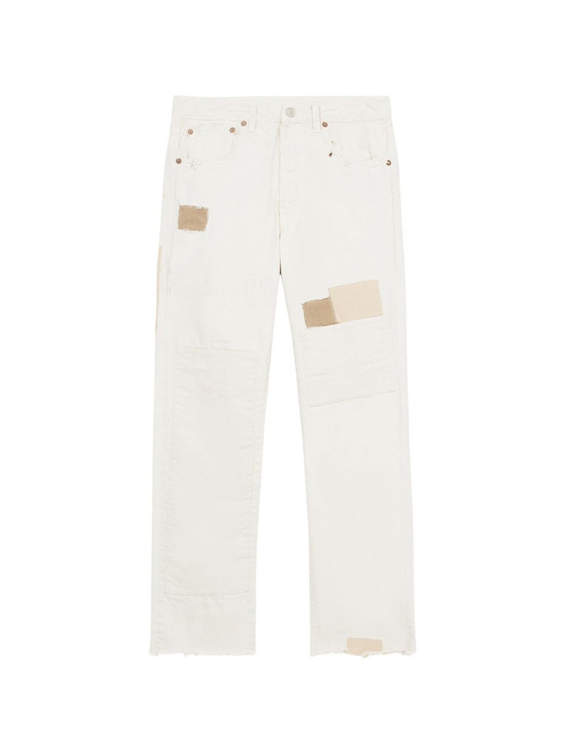 965 John patchwork frayed jeans 1
