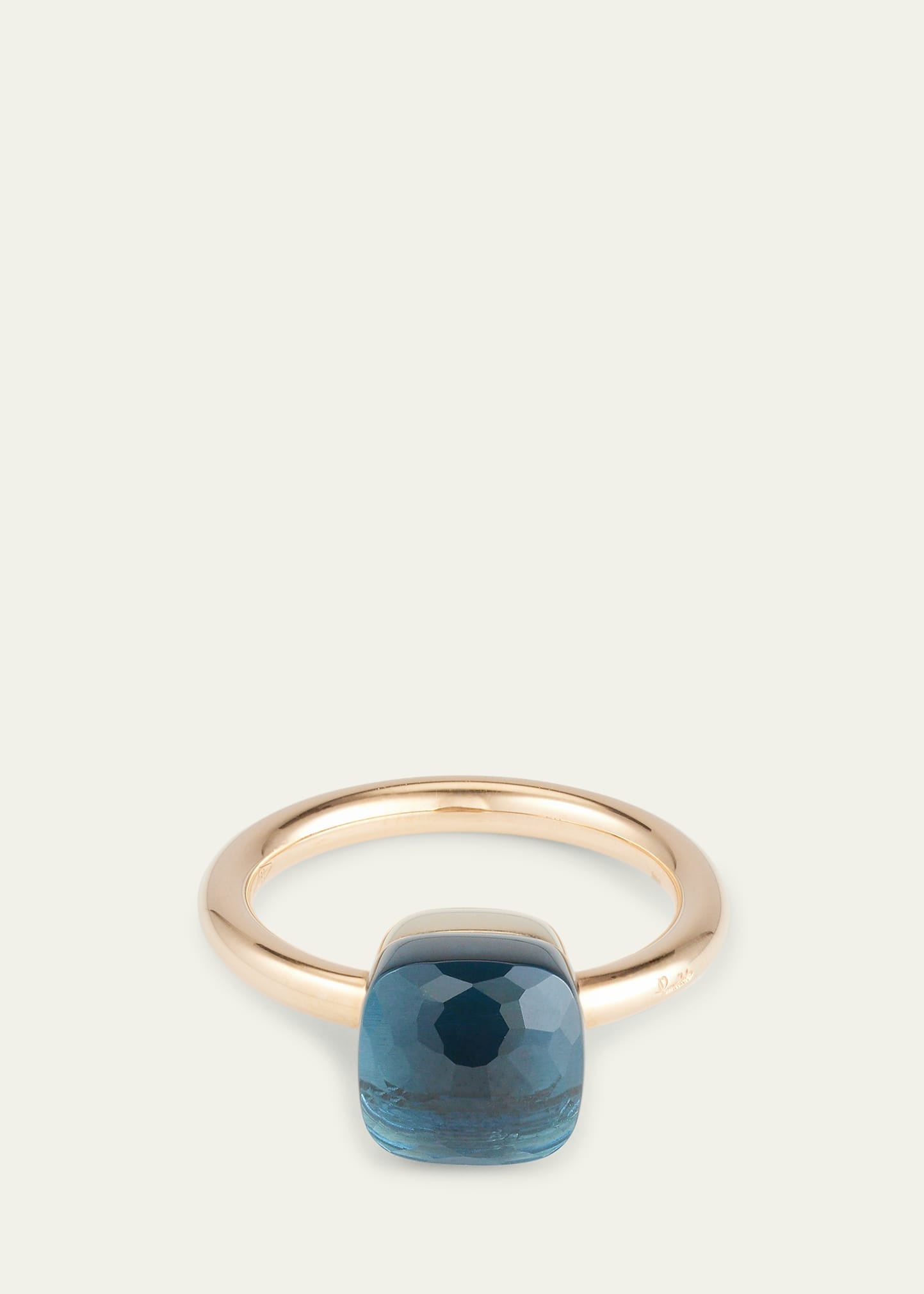 Nudo Petite 18k Rose Gold London Blue Topaz Ring - 3
